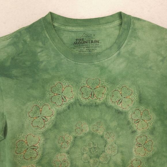 The Mountain Crew Neck Short Sleeve Graphic T Shirt Mens Size Small S Green - Picture 1 of 10